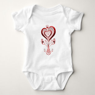 Heart Flower Baby Bodysuit