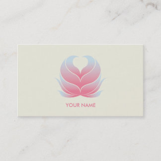 HEART FLOWER BUSINESS CARD PINK