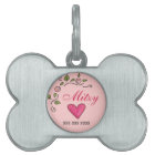 Heart & Flower Dog Tag