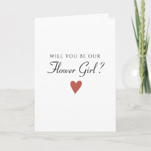 Heart Flower Girl, Wedding Card