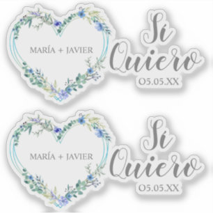 Heart Flower I Want Spanish for Wedding
