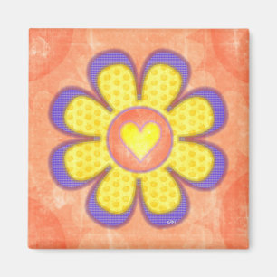 Heart Flower Magnet