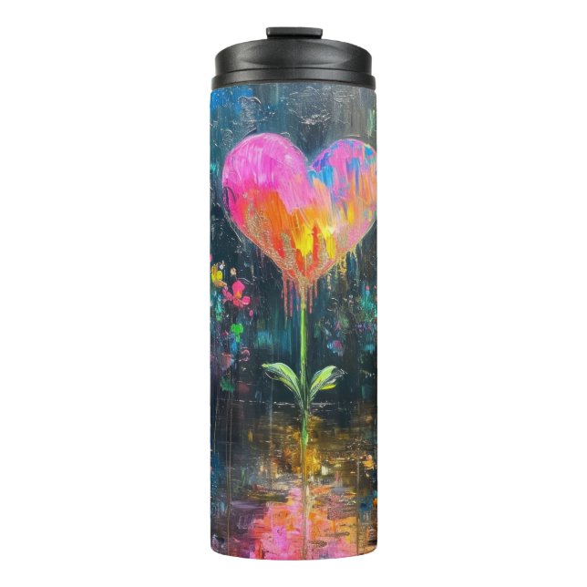 Heart Flower Thermal Tumbler (Front)