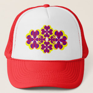 Heart Flowers by Kenneth Yoncich Trucker Hat