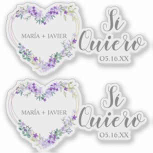 Heart Flowers I Want Spanish for Wedding