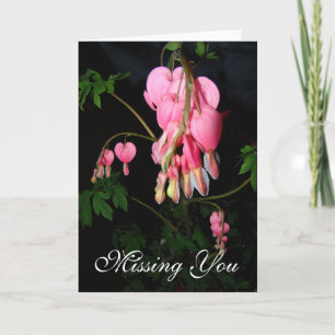 Heart Flowers Missing You Card
