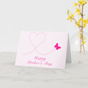 Heart Flying Butterfly Mother's Day Card