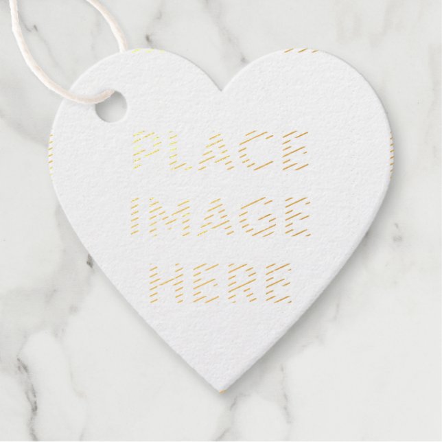 Heart Foil Favour Tags (Front)