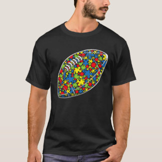 Heart Football Autism Awareness Sport Love Autisti T-Shirt