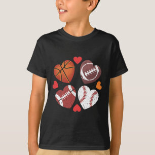 Heart Footll Sketll Sell Valentine’s Day Style  T-Shirt
