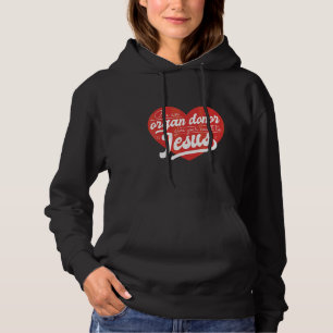 Heart For Jesus Christ Bible Christian Cross Hoodie