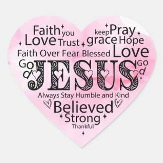 Heart for Jesus Sticker