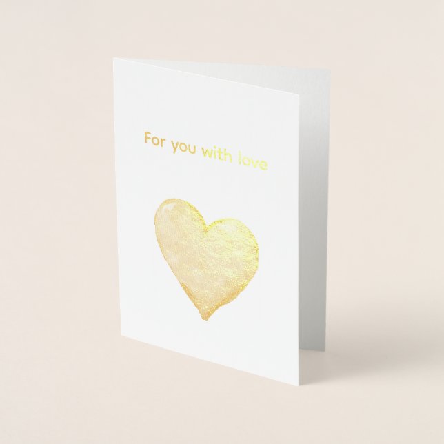 Heart for you with love foil card (Front)