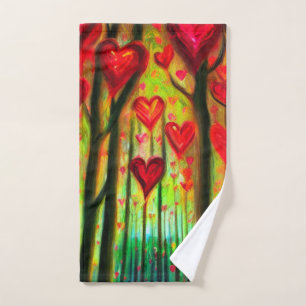Heart Forest Hand Towel