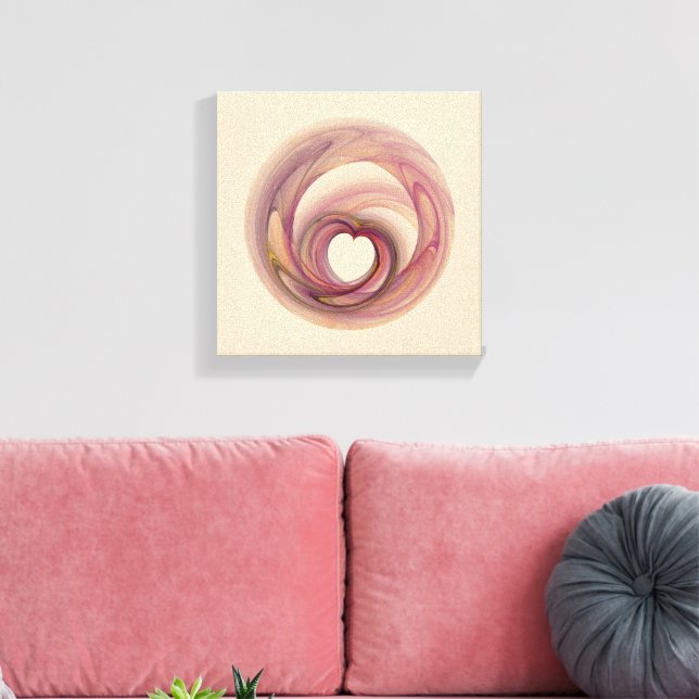 Heart Fractal Canvas Print (Insitu(LivingRoom))