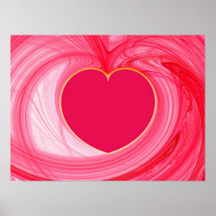 Heart Fractal Poster
