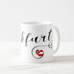 Heart Frankfurt Flag, Hesse, Germany Coffee Mug