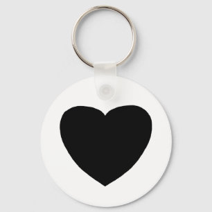 Heart Freeform 4 Black The MUSEUM Zazzle Gifts Key Ring
