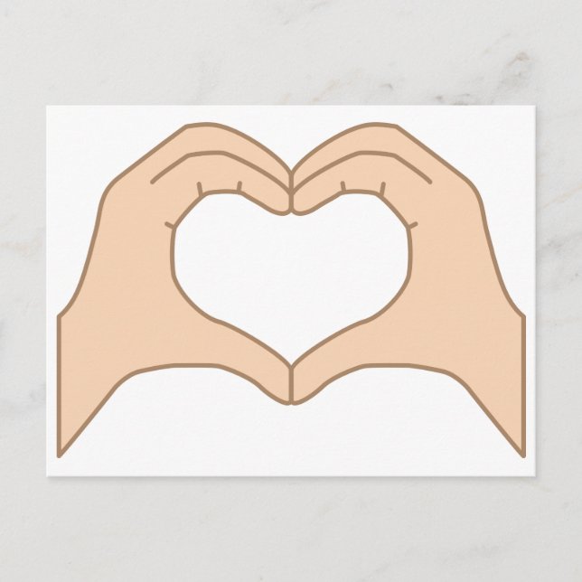Heart from hands isolated on a white background postcard (Front)
