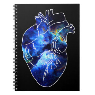 Heart Full of Infinity Space Anatomy Notebook