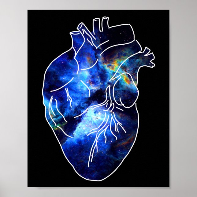 Heart Full of Infinity Space Anatomy Poster (Front)