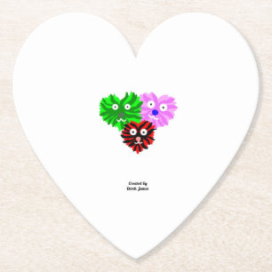 Heart Fuzzies Heart Paper Coaster