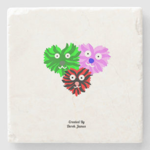 Heart Fuzzies Marble Stone Coaster