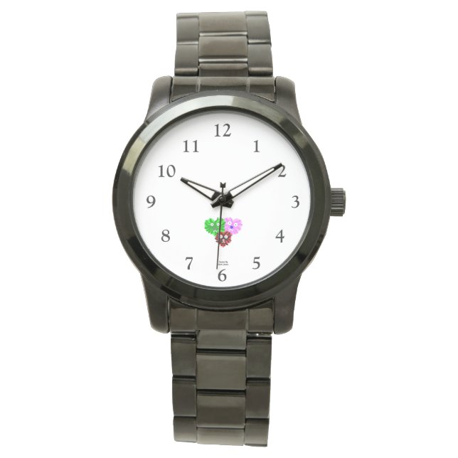 Heart Fuzzies Unisex Oversized Black Watch (Front)