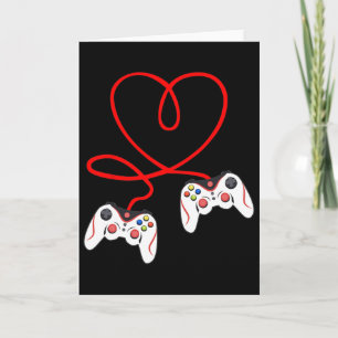 Heart Game Controllers Video Gamers Gaming Valenti Card