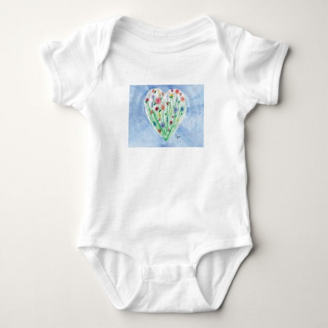 Heart Garden - KidsArt for CHOC Baby Bodysuit (Front)