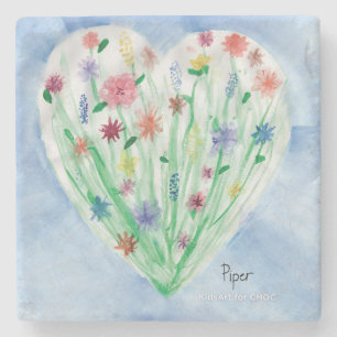 Heart Garden - KidsArt for CHOC Stone Coaster