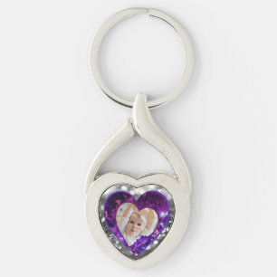 Heart gems photo  key ring