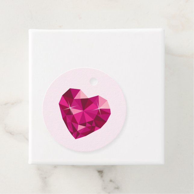 Heart Gemstone Favour Tags (In Situ)