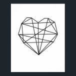 Heart Geometric Art Minimal Wall Decor black white<br><div class="desc">Geometric Art Wall Decor Heart Shape black & white</div>