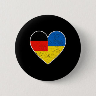 Heart Germany And Ukraine Solidarity Friendship Vi 6 Cm Round Badge