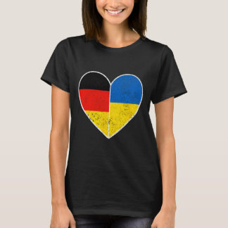 Heart Germany And Ukraine Solidarity Friendship Vi T-Shirt