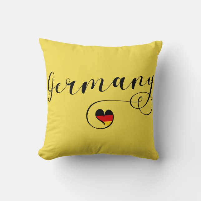 Heart Germany Pillow, German Cushion (Front)