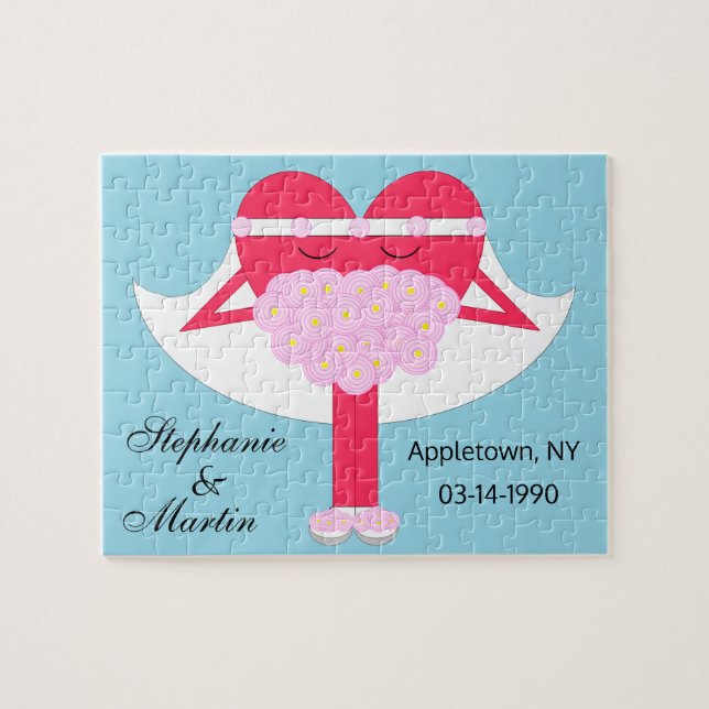 Heart Getting Married Anniversary Jigsaw Puzzle (Horizontal)