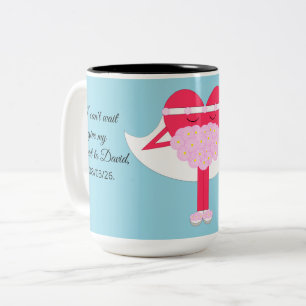 Heart Getting Married Engagement Two-Tone Coffee Mug