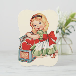 Heart Girl Child Retro Cute Children