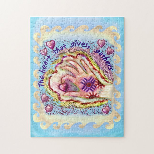 Heart Gives Christian jigsaw puzzle (Vertical)