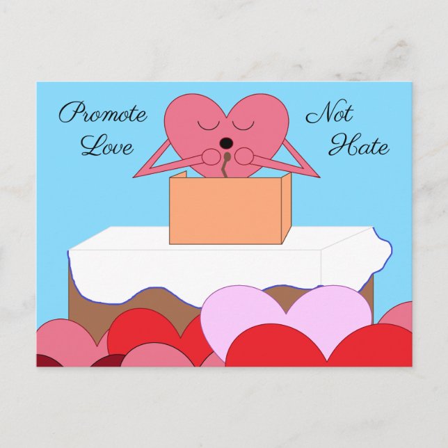 Heart Giving a Speech About Love: Postcard (Front)