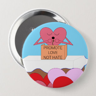 Heart Giving Speech About Love: 10 Cm Round Badge