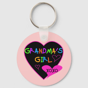 Heart Grandma's Girl T-shirts and Gifts Key Ring