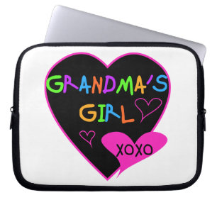 Heart Grandma's Girl T-shirts and Gifts Laptop Sleeve