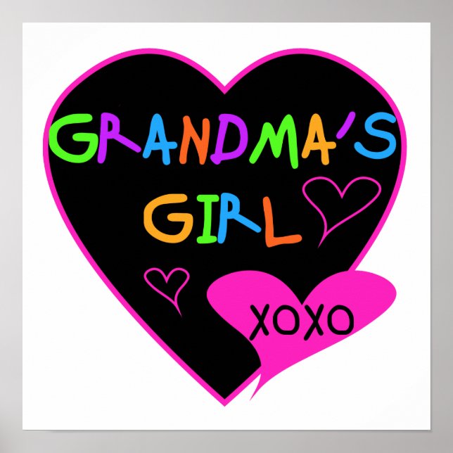 Heart Grandma's Girl T-shirts and Gifts Poster (Front)