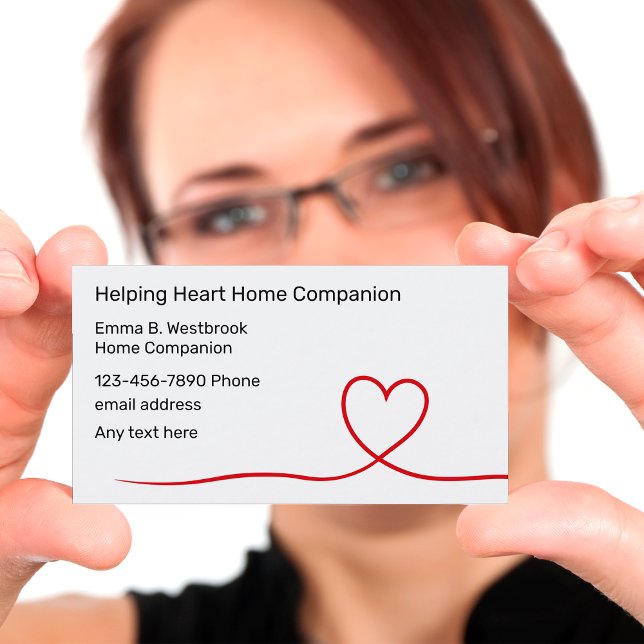 Heart Graphic Home Companion Business Cards (Creator Uploaded)