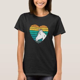 Heart Graphic Horse Lover Equestrian Rider Horses  T-Shirt