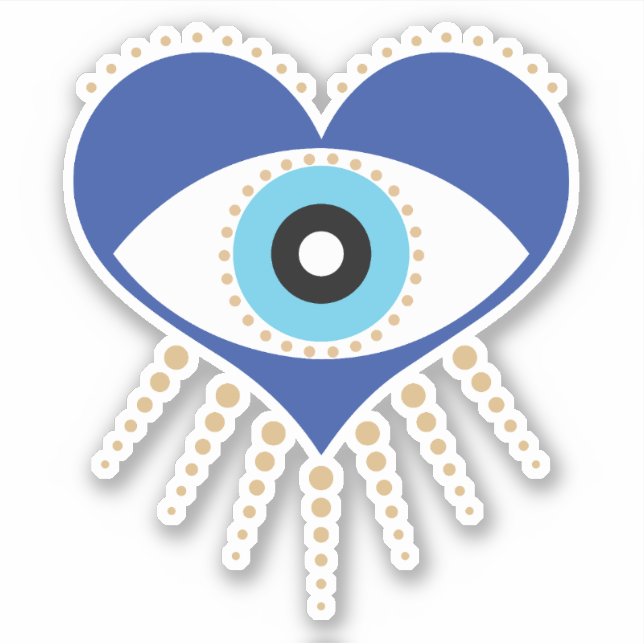 Heart Greek Evil Eye (Front)