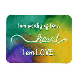 "Heart" Green Heart Chakra Love Words Magnet